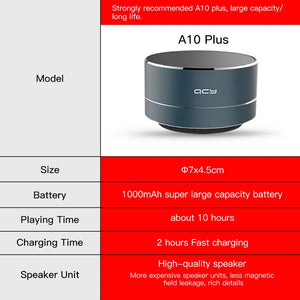 QCY A10 wireless bluetooth speaker metal mini portable